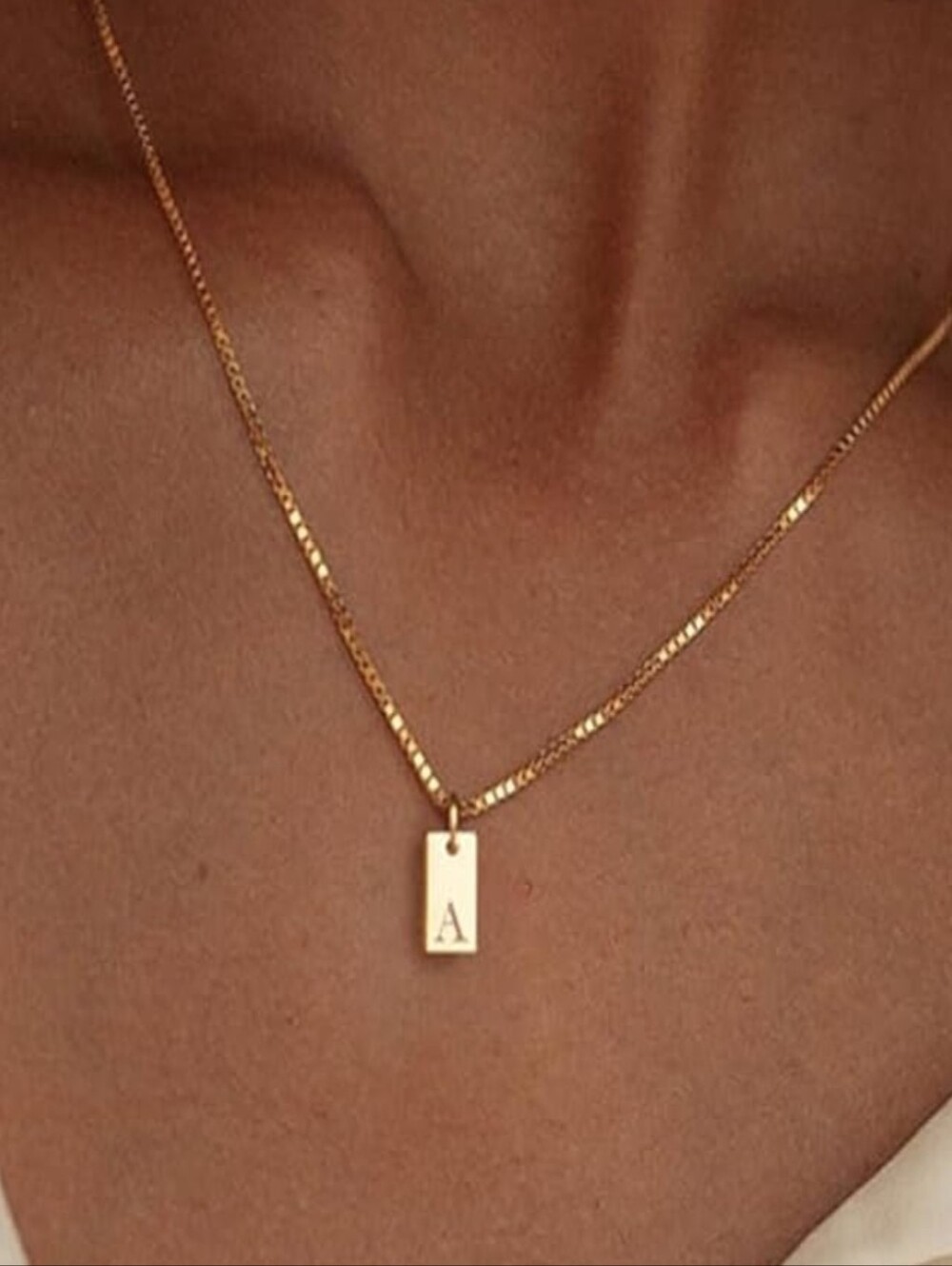 14K Gold Plated Initial Necklaces Letter Necklace Dainty Waterproof - Picture 2 of 4
